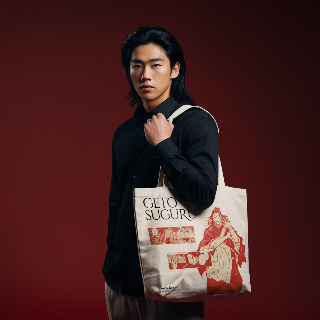Geto Suguru - Printed Zipper Tote Bag