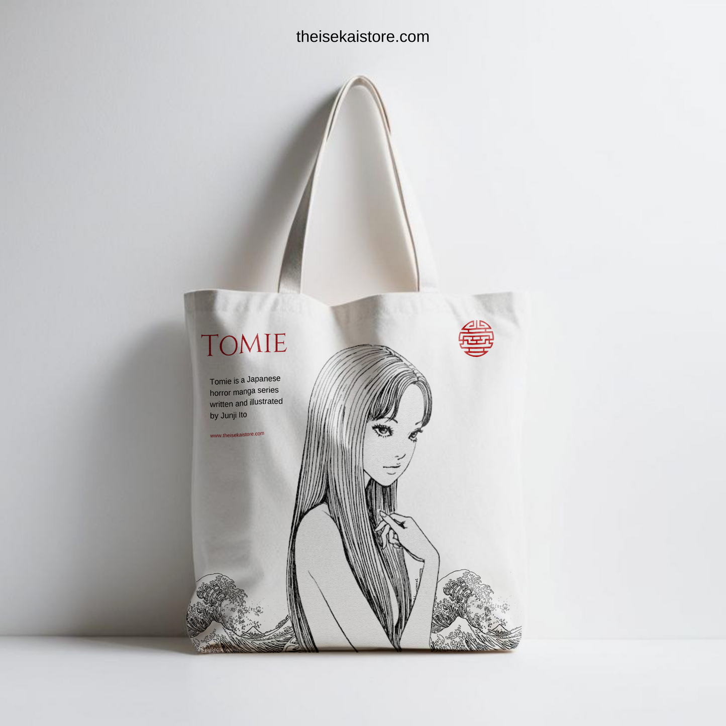 Tomie - Printed Zipper Tote Bag