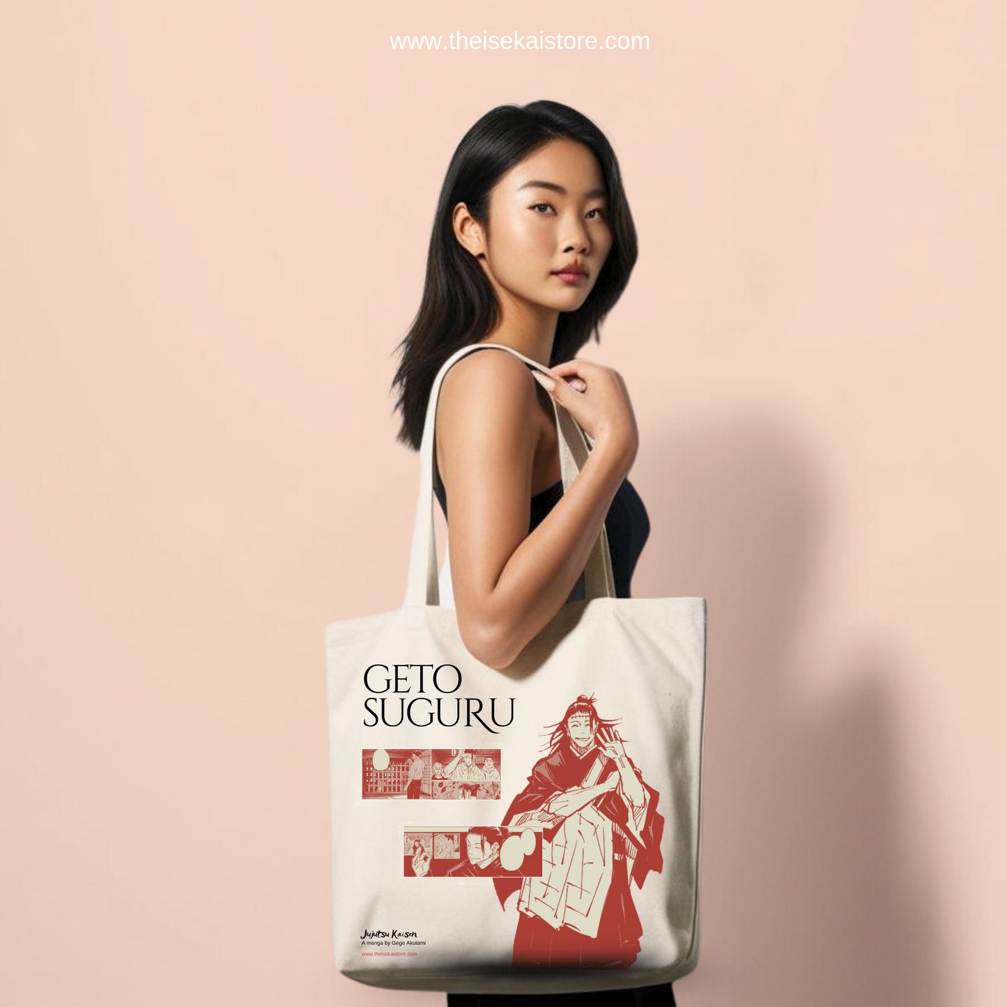 Geto Suguru - Printed Zipper Tote Bag